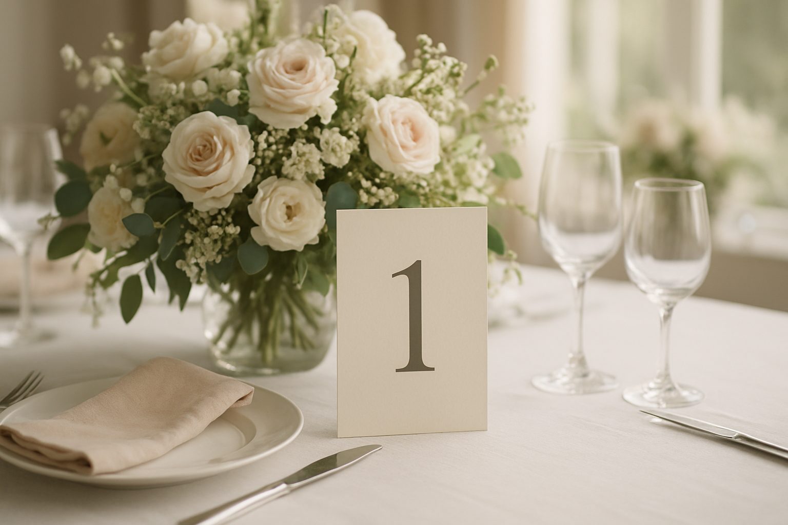 Thème mariage chic et romantique, quels noms de table choisir ?