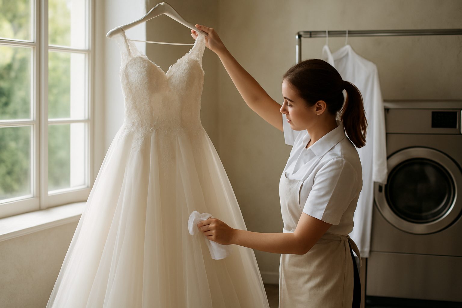 Combien coûte le nettoyage d'une robe de mariée : prix, pressing spécialisé et timing
